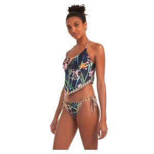 TRINA TURK Women's Fiji Floral Mix Tie Side Bikini Bottom SIZE: 2 NWT